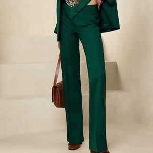 Green Banana Republic Straight Leg Trousers